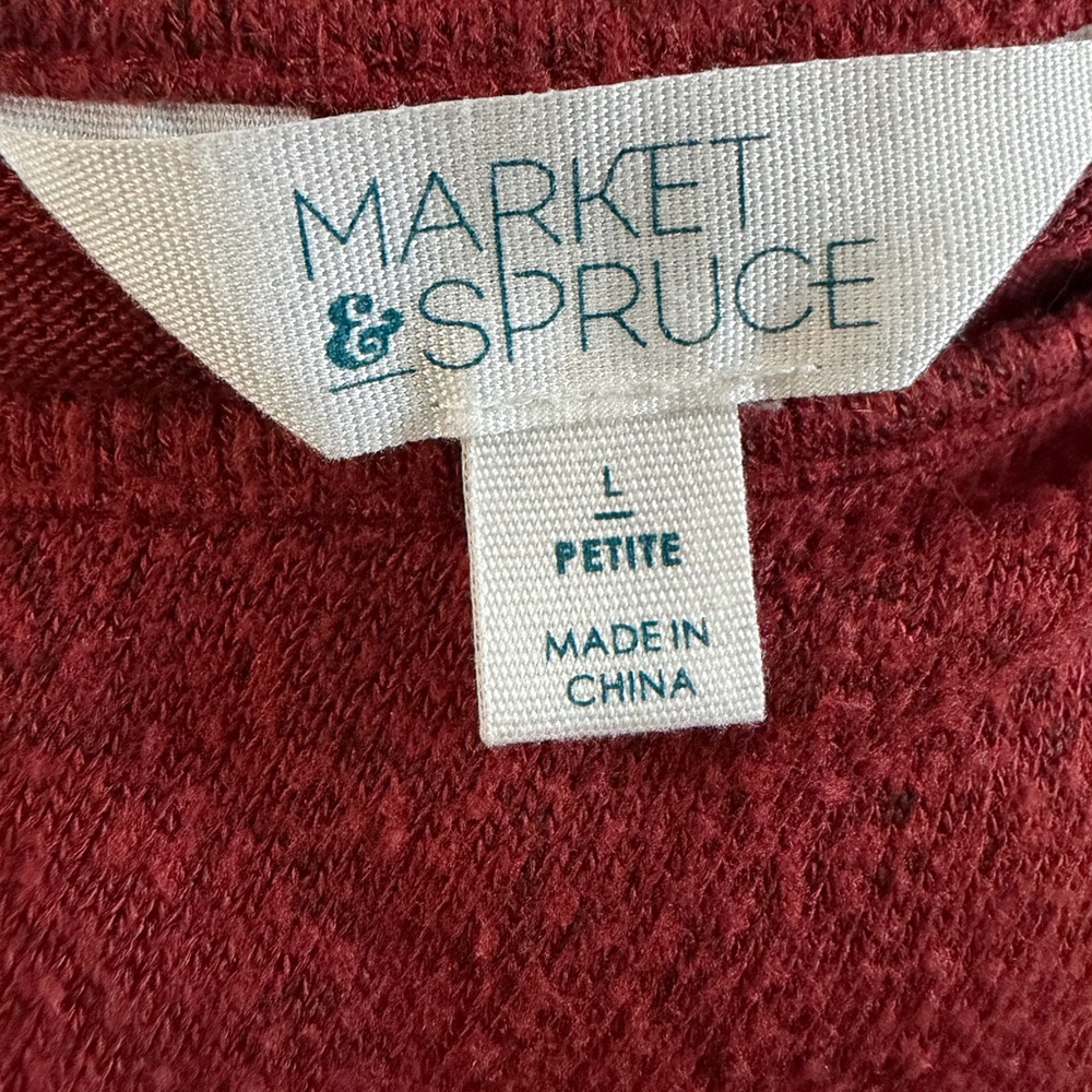 Market & Spruce Burgundy Knit Top